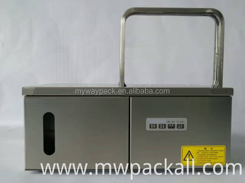 Supermarket food vegetable baler bundling machine /Fast binding opp tape bundling strapping machine